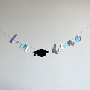 ฉันเขียนสคริปต์ก่อนไม่มีสายรัดแบบ DIY แบนเนอร์ปาร์ตี้จบการศึกษาสีรุ้งของตกแต่งงานปาร์ตี้สละโสด - Product Image 2