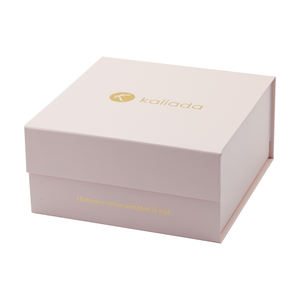 Boîte florale de luxe pour chaussures et vêtements, emballage <span class=keywords><strong>rose</strong></span> clair avec logo doré, produit pour cadeaux de mariage, emballage pliable, hamac - Product Image 2