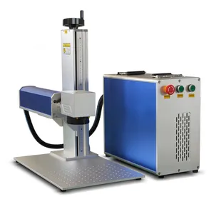 Máquina de marcação a laser de fibra tipo piso para mesa JPT MOPA M7 com computador em copos de metais 20w 30w 50w 60w 80w 100w
