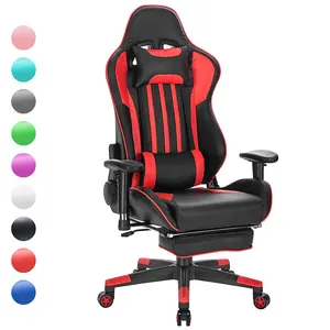 JL günstiger großhandel roter Scaun Gaming-Rennsport-Pro-Gaming-Stuhl schwarzes Leder professioneller Silla-Gamer mit Beinunterstützung