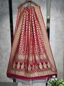 ผ้าจอร์เจียแท้นิ่มแบบพรีเมี่ยมความยาว2.50เมตรเงางามหรูหรามีรายละเอียดที่ประณีตสำหรับเสื้อผ้าอินเดียและปากีสถาน - Product Image 5