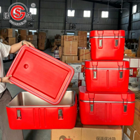 Lot de 4 boîtes isothermes avec revêtement intérieur en acier inoxydable, conteneurs alimentaires thermiques pour la restauration, le camping et la livraison de repas, chauffe-plats LF