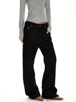 Pantalones Vaqueros de Mezclilla de Algodón de 13 oz para Hombre, Corte Recto, Personalizados, OEM ODM, MOQ Bajo, Estilo Vintage, con Líneas Blancas Bordadas, Ropa Urbana