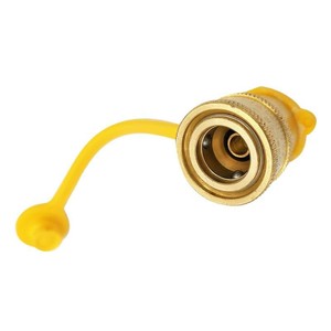 Adaptador de propano de latón de 1/4 de pulgada con válvula para conexión de cilindro de gas, reparación y reemplazo - Product Image 2