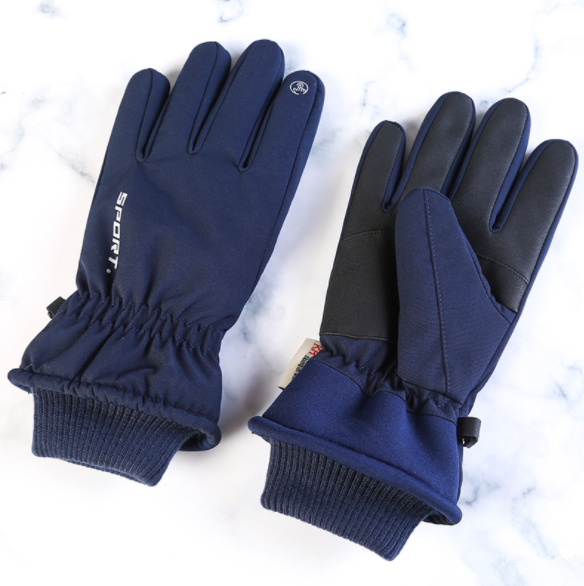 Серые водонепроницаемые ветрозащитные теплые зимние лыжные перчатки с закрытыми пальцами для скалолазания и езды на горах и сенсорных экранах для активного отдыха