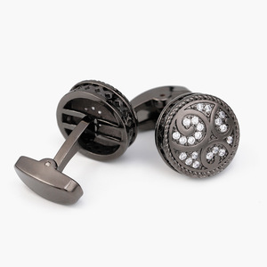 Boutons de manchette vintage pour hommes, vente chaude, haute qualité, luxe, boutons de manchette de chemise à fleurs - Product Image 2