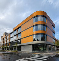Panneau composite en aluminium multicolore à grain de bois, panneau de façade pour villa, signalétique de magasin et décoration de plafond intérieur