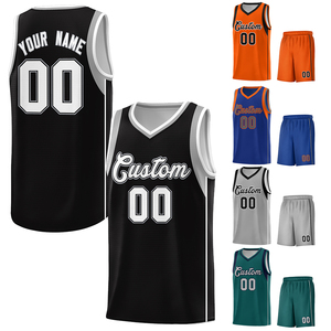 Custom Desain grosir Retro cetak keranjang bola rompi rompi <span class=keywords><strong>Set</strong></span> kemeja pria bernapas seragam Basket Jersey - Product Image 1