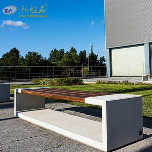 Nuevo Banco Hueco de Hormigón Blanco para Exteriores Magic Stone UHPC, Silla Lounge de Hormigón Hecha a Medida - Product Image 1