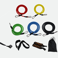 Lot de 11 bandes de résistance élastiques pour fitness, tube de musculation pour la maison, le yoga, le Pilates et les exercices abdominaux