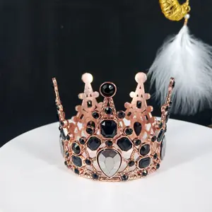 Cake Decoration Alloy Crown Flower Dress Up Jewelry Birthday Crown Children Headdress Adult Hair Accessories