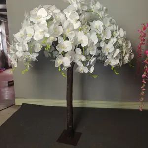 130Cm Kleine Indoor & Outdoor Nep Boom Kunstmatige Decor Kunstmatige Orchidee Boom Voor Thuis