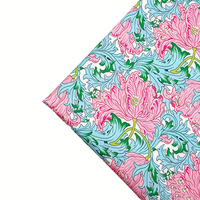 Tissu en voile de coton 100% imprimé de motifs floraux personnalisés, tissu en voile de coton avec logo personnalisé, Indonésie, pour robe