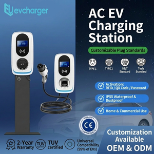 CCS1 Tesla DLB 7kW ชาร์จไฟ AC EV แบบเชื่อมต่อเดี่ยวสำหรับยานพาหนะไฟฟ้าที่มี ocpp 1.6/2.0 - Product Image 1