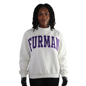 Furman Crew <b>Neck</b> Sweatshirt Oversized Fleece Custom Women's <b>Mock</b> <b>Neck</b> Sweatshirt French Terry Fleece Premium Casual Apparel Bulk - Product Image 1