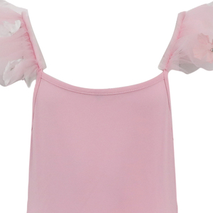 Estivo alla moda in tinta unita senza maniche con bretelle e volant abito da bambina Casual <span class=keywords><strong>fantasia</strong></span> elfo al ginocchio per bambini 2-14T - Product Image 3