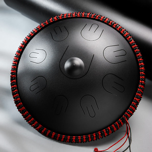 Petits tambours <span class=keywords><strong>Handpan</strong></span> 14 pouces 9 notes en cuivre et acier, tambour à langue monocouche, tambour Tank, instruments de percussion musicale - Product Image 2