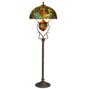 Lámpara de pie retro americana Tiffany de alta calidad para sala de estar, dormitorio, estudio, lujosa Lámpara decorativa cálida para el hogar