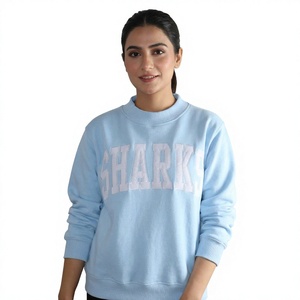 เสื้อสเวตเชิ้ตผ้าฟลีซคอเต่าผู้หญิง SHARKS Winter 100% ผ้าฝ้าย ผสมผสานผ้าฝ้ายแบบกำหนดเอง แฟชั่นลำลอง เสื้อพูลโอเวอร์ OEM ODM - Product Image 6