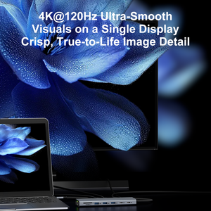ULT-unite Estación de Conexión Tipo C 14 en 1 de Aleación de Aluminio con 2x HDMI 4K 60Hz DP 4K 120Hz Tipo C 10Gbp para Conectar Laptops a Monitores - Product Image 3