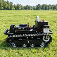 Tondeuse à gazon télécommandée tondeuse sur chenilles avec moteur Loncin de 764cc pour herbe épaisse vergers gestion végétation
