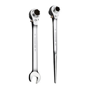 Clé à cliquet Tuosen 19 mm 22 mm à extrémité ouverte et pointe métrique en acier à haute teneur en carbone poli chromé de qualité industrielle - Product Image 2