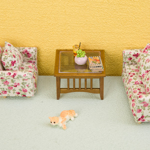 1:12 muebles de casa de muñecas de madera en miniatura de alta calidad, modelo DIY de juguete, mesa de centro hueca, bolsillo, adornos para el salón - Product Image 3