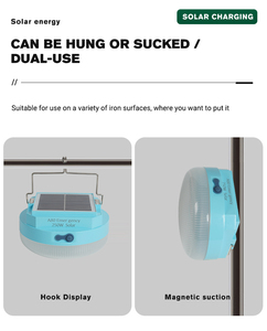 Ampoule solaire menée rechargeable de lampe portative extérieure de camping de conception professionnelle - Product Image 5