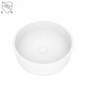 Modern Villas Wholesale Handmade Circular Striped Concrete Bathroom Counter Bathroom Sink Wash Basin For Hotel Villa Cement