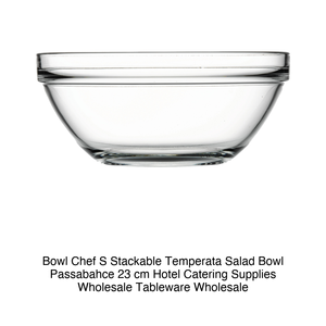 Bol à salade empilable en verre trempé Chef's Ø 23 cm - Product Image 2