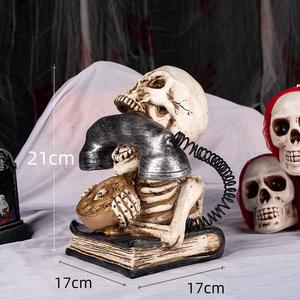 Ingrosso film <span class=keywords><strong>Vintage</strong></span> retrò riprese fatte a mano intaglio arte Halloween incandescente per la decorazione del telefono modello astratto in resina per Desktop - Product Image 3