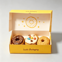 Emballage cadeau de pâtisserie haut de gamme avec logo personnalisé, carton ondulé écologique, boîte en papier pour beignets et biscuits
