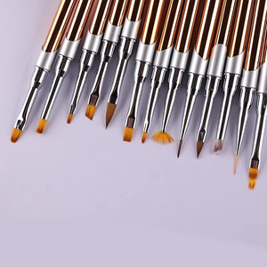 Professional <strong>Nail</strong> Gel <strong>Brushes</strong> <strong>Set</strong> Eco-friendly Durable Private Label Nylon Bristles Aluminum Handle <strong>Nail</strong> <strong>Brush</strong> - Product Image 6
