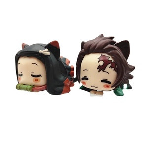 6 pz/set cacciatrice di demoni Tanjirou Nezuko Zenitsu <span class=keywords><strong>Inosuke</strong></span> Mitsuri gatto addormentato Figure in PVC decorazione Desktop Action Figure giocattoli - Product Image 1