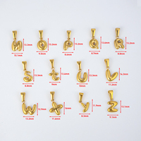 Olivia Bijoux Personnalisé Bulle A-Z 26 Lettres Initiales Pendentif En Acier Inoxydable 3d Lettre Charmes Pendentif pour Femmes Collier