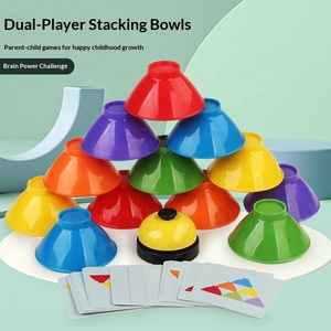 Juego de Cuencos Apilables de Plástico para Educación Temprana en Jardín de Niños, Entrenamiento de Concentración y Lógica, Interacción Padre-Hijo - Product Image 3