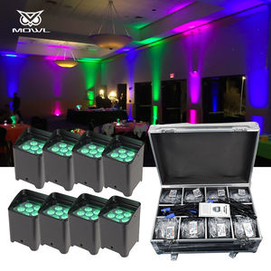 بطارية RGBWA + Uplights قابلة لإعادة الشحن لاسلكية 6*18 وات تعمل بالطاقة DMX512 يعمل بالتطبيق بالتحكم عن بعد وتنشيط الصوت - Product Image 1