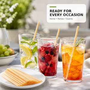 Sugarcane Bagasse <b>Straws</b> 8.3 Inch Compostable Biodegradable Eco Friendly <b>Drinking</b> <b>Straws</b> <b>for</b> Boba Tea PFAS-Free FDA Compliant - Product Image 5