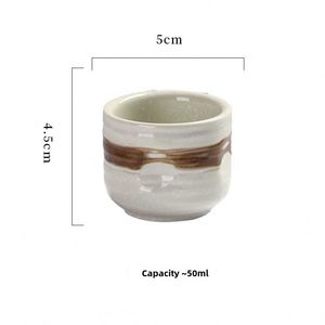 コーヒーマグカップ家庭用レストラン食器50ml日本カンフーセラミックティーカップ卸売 - Product Image 3