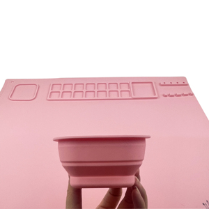 Custom Extra Large Silicon Drawing Board Multifunction Food Grade Non-slip <b>Silicone</b> Painting <b>Mat</b> with Cup - Product Image 2
