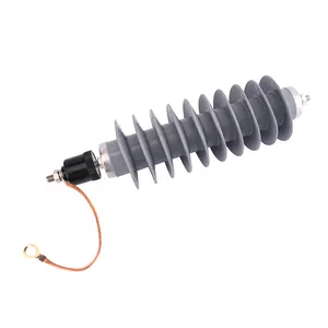 china 24kv 10kA power polymer composite surge arrester indelec prevention lightning arrester price