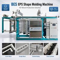 Machine de moulage entièrement automatique contrôlée par PLC pour boîtes d'emballage en mousse EPS et briques ICF