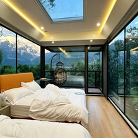 Maison mobile modulaire préfabriquée en acier léger de style chinois, moderne et luxueuse, 1 chambre, villa préfabriquée étanche pour la vie de famille