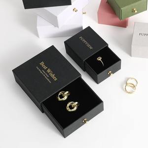 Cajas de Cartón Pequeñas Ecológicas con Logotipo Personalizado, Cajas de Regalo, Cajas de Joyería Vacías con Cajón, Cajas de Embalaje para Collares, Pendientes, Anillos - Product Image 6