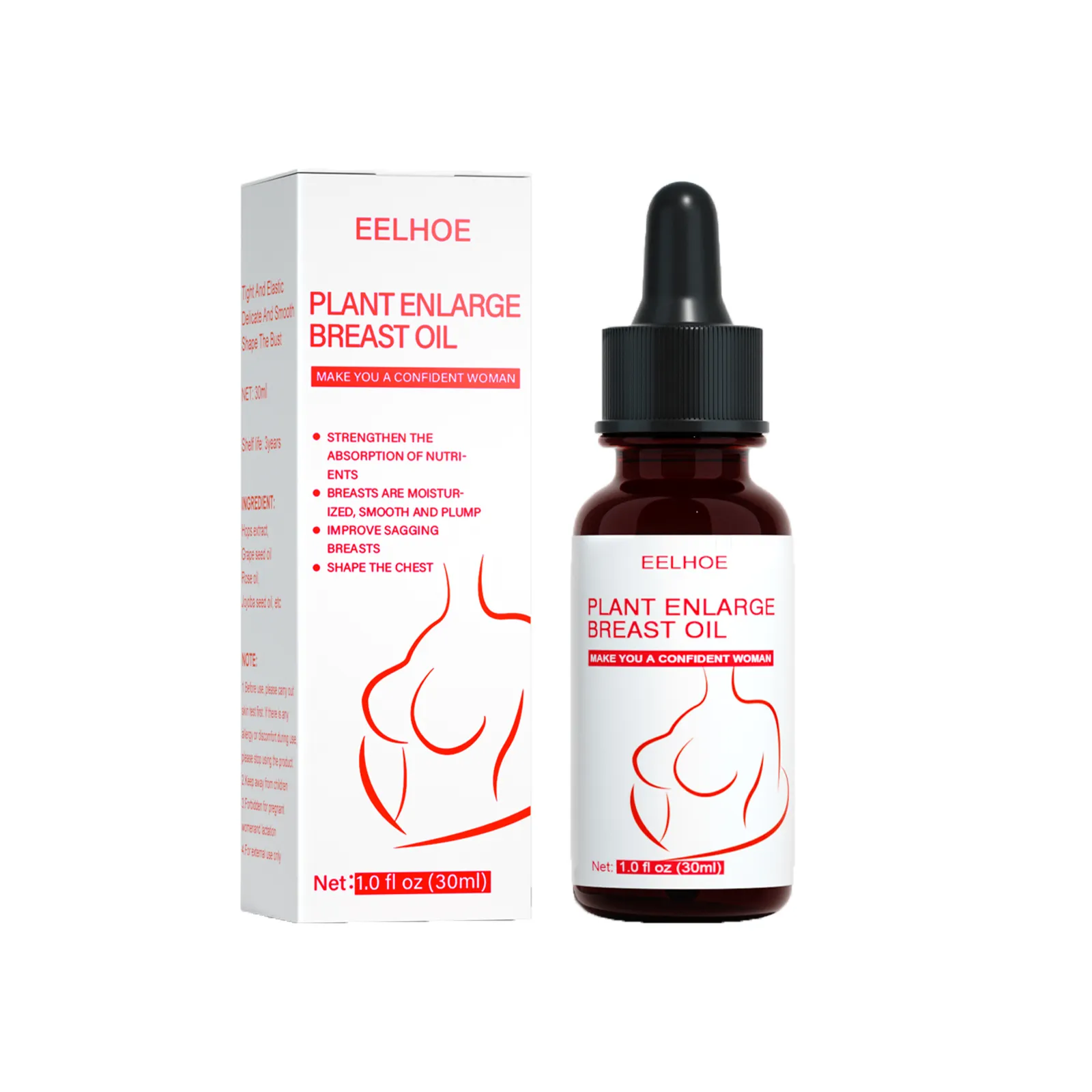 eelhoe Plant Enlarge Breast Oil Breast enlargement firming oil beauty milk massage oil firming care K1