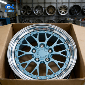Velg Roda Sarang Lebah Biru 18 19 20 21 22 24 Inch 21x10.5J 5x130 5 Lubang Lebar Cekung Velg Alloy Tempa untuk SUV Mobil Porsche Set - Product Image 2