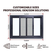 Système de fenêtres coulissantes en aluminium pour terrasse et balcon de maison moderne, à double vitrage, résistant à la corrosion, à glissement fluide et à faible bruit