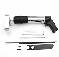 Clavadora manual de acero inoxidable ZG660 con pistón de alta velocidad y acción directa, herramienta de clavado de gran potencia para bricolaje, clavos de 2 1/2 pulgadas