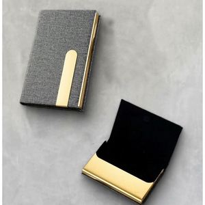Estuche para Tarjetas de Visita y Crédito de Acero Inoxidable con Logotipo Personalizado en Oro y Plata, en Oferta - Product Image 3