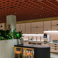 Panneau de plafond acoustique moderne en forme de gaufre, NRC élevé 0.9, isolation phonique, panneau écologique ignifuge en fibre de polyester pour